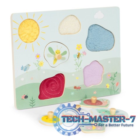 Drewniana tablica sensoryczna z różnymi rodzajami materiału ECOTOYS ECOTOYS Drewniana tablica sensoryczna z różnymi rodzajami materiału ECOTOYS ECOTOYS