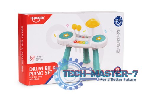 Perkusja pianino dla dzieci organki zabawka 2w1 HUANGER Perkusja pianino dla dzieci organki zabawka 2w1 HUANGER