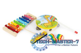 Zestaw drewnianych instrumentów dla dzieci 14 instrumentów ECOTOYS ECOTOYS