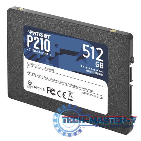 Dysk SSD PATRIOT P210 512 GB P210 (2.5″ /512 GB /SATA III (6 Gb/s) /520MB/s /430MB/s) Dysk SSD PATRIOT P210 512 GB P210 (2.5″ /512 GB /SATA III (6 Gb/s) /520MB/s /430MB/s)