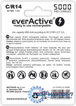 Baterie EVERACTIVE NiMH C 5000mAh Blister EVHRL14-5000