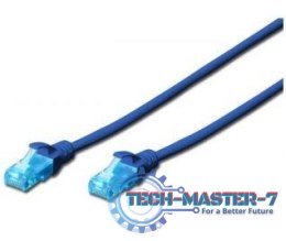 DIGITUS Cat5e U/UTP 0.5 m Niebieski 0.5 Patchcord
