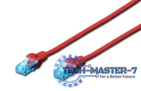 DIGITUS UTP Kat. 5e 0.25 m Czerwony 0.25 Patchcord DIGITUS UTP Kat. 5e 0.25 m Czerwony 0.25 Patchcord