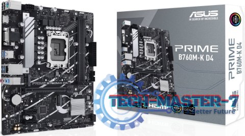 Płyta główna ASUS PRIME B760M-K D4 LGA1700 mATX Płyta główna ASUS PRIME B760M-K D4 LGA1700 mATX