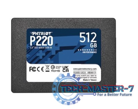Dysk SSD PATRIOT P220S512G25 (2.5″ /512 GB /SATA III (6 Gb/s) /550MB/s /500MB/s) Dysk SSD PATRIOT P220S512G25 (2.5″ /512 GB /SATA III (6 Gb/s) /550MB/s /500MB/s)