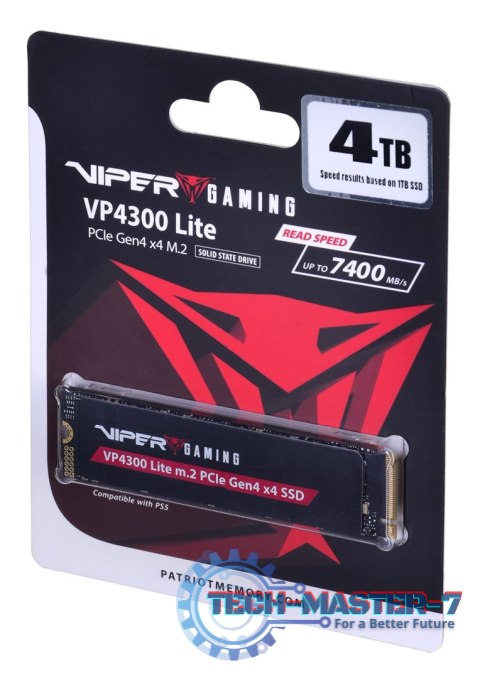Dysk SSD PATRIOT Viper VP4300L NVMe 4TB Viper (M.2 2280″ /2 TB /PCIe NVMe /7400MB/s /6400MB/s) Dysk SSD PATRIOT Viper VP4300L NVMe 4TB Viper (M.2 2280″ /2 TB /PCIe NVMe /7400MB/s /6400MB/s)