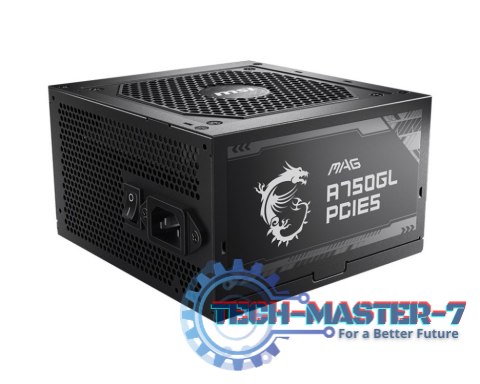 Zasilacz PC MSI 750W MAG A750GL PCIE5 Zasilacz PC MSI 750W MAG A750GL PCIE5