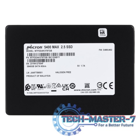 Dysk SSD MICRON 5400 MAX 3.84 TB (2.5″ /3.84 TB /SATA III (6 Gb/s) ) Dysk SSD MICRON 5400 MAX 3.84 TB (2.5″ /3.84 TB /SATA III (6 Gb/s) )