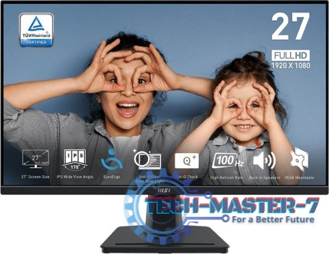 Monitor MSI PRO MP275 (27" /IPS /100Hz /1920 x 1080 /Czarny) Monitor MSI PRO MP275 (27" /IPS /100Hz /1920 x 1080 /Czarny)
