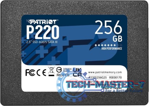 Dysk SSD PATRIOT P220S256G25 (2.5″ /256 GB /SATA III /550MB/s /490MB/s) Dysk SSD PATRIOT P220S256G25 (2.5″ /256 GB /SATA III /550MB/s /490MB/s)