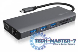 ICY BOX IB-DK4070-CPD (Czarny /USB Typ C )