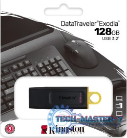 Pendrive (Pamięć USB) KINGSTON (128 GB /Czarno-żółty )
