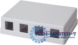 LOGILINK- Puszka natynkowa Keystone 4 porty UTP, biała