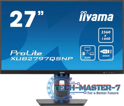 Monitor IIYAMA XUB2797QSNP-B1 (27" /IPS /60Hz /2560 x 1440 /Czarny) Monitor IIYAMA XUB2797QSNP-B1 (27" /IPS /60Hz /2560 x 1440 /Czarny)