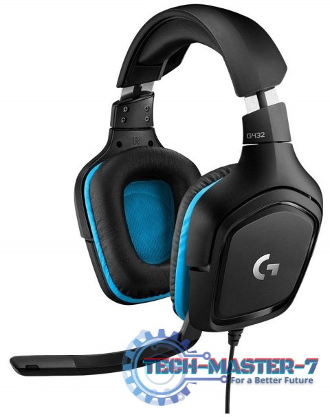 Słuchawki z mikrofonem LOGITECH G432 Surround Sound Gaming Czarno-niebieski Słuchawki z mikrofonem LOGITECH G432 Surround Sound Gaming Czarno-niebieski