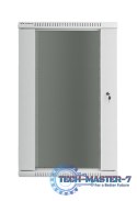 Szafa instalacyjna wisząca 19'' 22U 600X450mm szara (drzwi szklane)