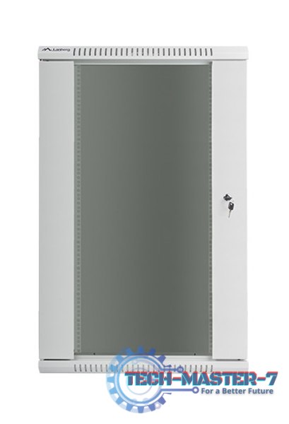 Szafa instalacyjna wisząca 19'' 22U 600X450mm szara (drzwi szklane) Szafa instalacyjna wisząca 19'' 22U 600X450mm szara (drzwi szklane)