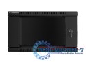 Szafa instalacyjna wisząca 19'' 6U 600X600mm czarna (drzwi szklane)