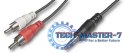 TECHLY 504402 0.5m /s2x RCA (L/R) 1x Jack 3.5 mm