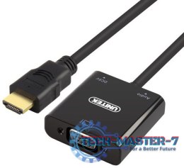 Adapter UNITEK HDMI - VGA + audio HDMI (wtyk) - VGA (gniazdo) Y-6333