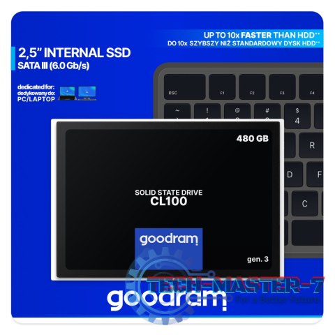 Dysk SSD GOODRAM SSDPR-CL100-480-G3 CL100 gen. 3 (2.5″ /480 GB /SATA III (6 Gb/s) /540MB/s /460MB/s) Dysk SSD GOODRAM SSDPR-CL100-480-G3 CL100 gen. 3 (2.5″ /480 GB /SATA III (6 Gb/s) /540MB/s /460MB/s)