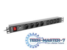 Listwa zasilająca LANBERG PDU-04E04I-0200-BK