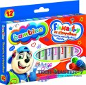 Flamastry mazaki pieczątki stempelki Bambino 12 kolorów