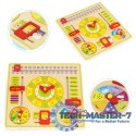 Drewniana tablica edukacyjna manipulacyjna kalendarz zegar ECOTOYS ECOTOYS