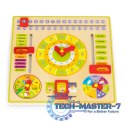 Drewniana tablica edukacyjna manipulacyjna kalendarz zegar ECOTOYS ECOTOYS