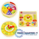 Drewniana tablica edukacyjna manipulacyjna kalendarz zegar ECOTOYS ECOTOYS