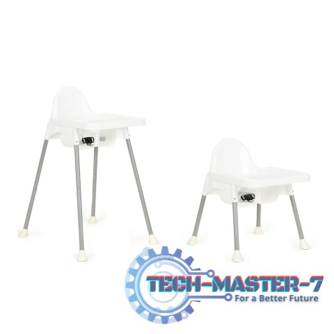 Krzesełko fotelik do karmienia 2w1 ECOTOYS biały ECOTOYS Krzesełko fotelik do karmienia 2w1 ECOTOYS biały ECOTOYS