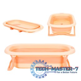 Wanienka dla dzieci wanna turstyczna składana odpływ różowa ECOTOYS ECOTOYS