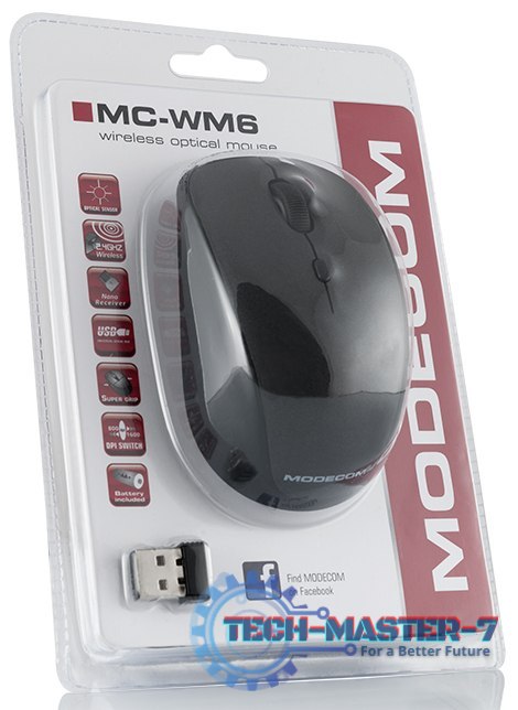 Mysz Bezprzewodowa MODECOM MC-WM6 Czarna Mysz Bezprzewodowa MODECOM MC-WM6 Czarna