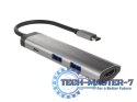 NATEC Stacja dokująca Multi Port Fowler Slim USB-C PD, 2x USB 3.0, HDMI 4K NMP-1984 (Grafitowy /USB-C )