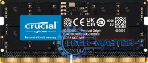Pamięć CRUCIAL (SODIMM/DDR5/16 GB/5600MHz/46CL/SINGLE) Pamięć CRUCIAL (SODIMM/DDR5/16 GB/5600MHz/46CL/SINGLE)
