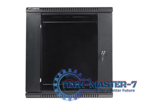 Szafa instalacyjna wisząca 19'' 12U 600X450mm czarna (drzwi szklane) Szafa instalacyjna wisząca 19'' 12U 600X450mm czarna (drzwi szklane)