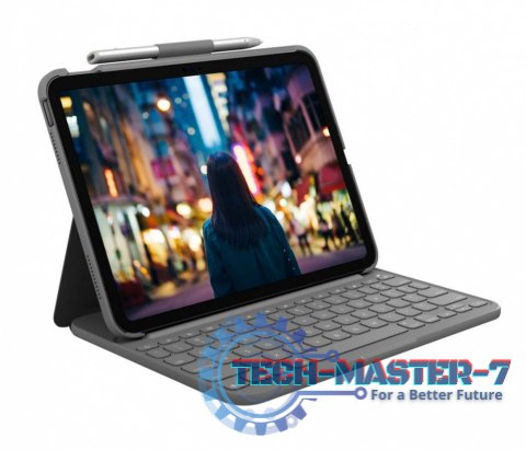 Etui z klawiaturą LOGITECH Etui z klawiaturą Slim Folio do iPada 10-tej generacji UK szare 920-011429 Etui z klawiaturą LOGITECH Etui z klawiaturą Slim Folio do iPada 10-tej generacji UK szare 920-011429
