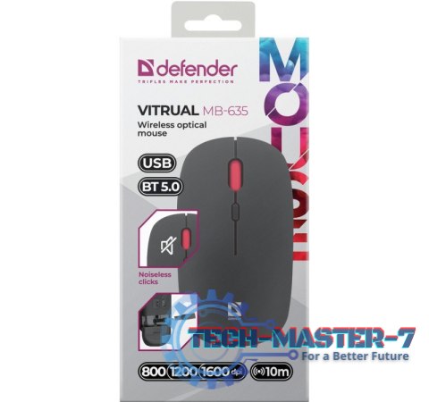 Mysz Bezprzewodowa DEFENDER Silent Click Vitrual Mysz Bezprzewodowa DEFENDER Silent Click Vitrual