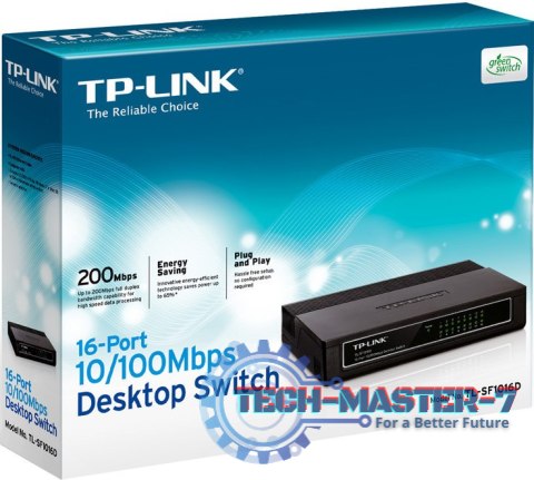 Przełącznik TP-LINK TL-SF1016D V4 (16x 10/100 ) Przełącznik TP-LINK TL-SF1016D V4 (16x 10/100 )