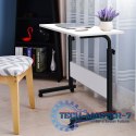 Stolik pod laptopa z kółkami biurko dostawiane do fotela kanapy - białe ModernHome