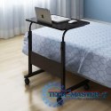 Stolik pod laptopa z kółkami biurko dostawiane do fotela kanapy - czarne ModernHome