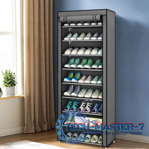 Szafa tekstylna materiałowa garderoba z półkami na ubrania i buty ModernHome Szafa tekstylna materiałowa garderoba z półkami na ubrania i buty ModernHome