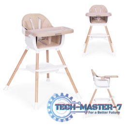 Fotelik krzesełko do karmienia dzieci 2w1 beżowy ECOTOYS ECOTOYS