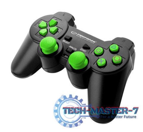 GAMEPAD PS3/PC USB TROOPER CZARNO/ZIELONY GAMEPAD PS3/PC USB TROOPER CZARNO/ZIELONY
