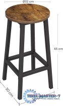 Komplet 2szt taboret barowy bar wysokie hoker