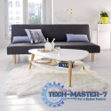 Nowoczesny stolik kawowy półka drewniane nogi biały ModernHome ModernHome