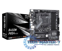 Płyta główna ASROCK B450M PRO4 R2.0 Socket AM4 MICRO ATX