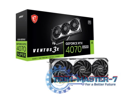 Karta graficzna MSI GeForce RTX 4070 SUPER 12G VENTUS 3X OC GDDRX6 (RTX 4070 SUPER 12G VENTUS 3X OC) Karta graficzna MSI GeForce RTX 4070 SUPER 12G VENTUS 3X OC GDDRX6 (RTX 4070 SUPER 12G VENTUS 3X OC)
