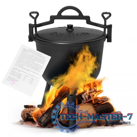 Kociołek żeliwny stojący 10L garnek myśliwski ognisko grill MultiGarden MULTI GARDEN Kociołek żeliwny stojący 10L garnek myśliwski ognisko grill MultiGarden MULTI GARDEN