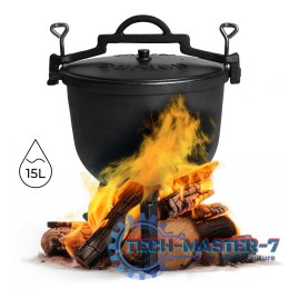 Kociołek żeliwny stojący 15L garnek myśliwski ognisko grill MultiGarden MULTI GARDEN